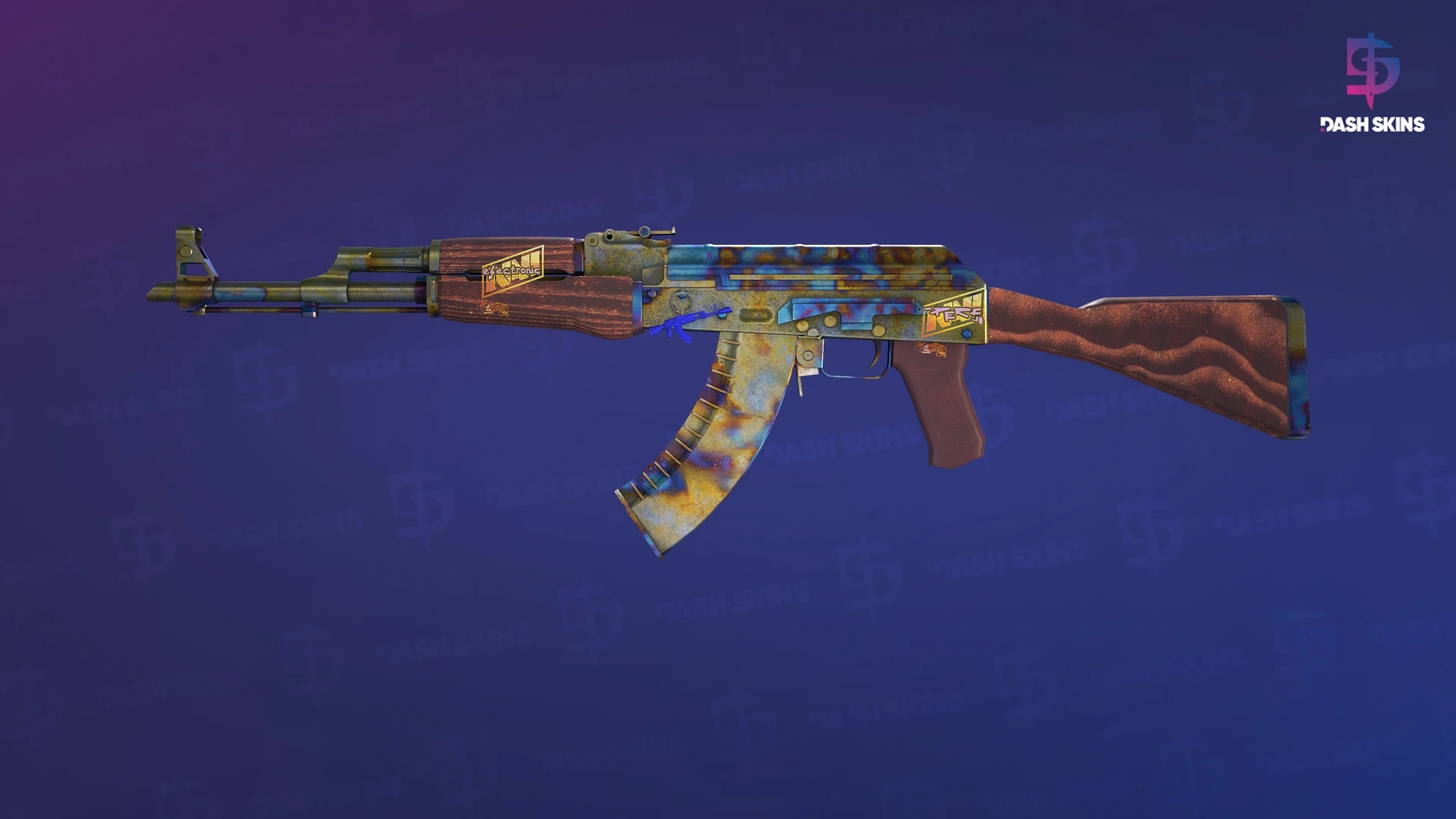 AK-47 | Case Hardened (Well-Worn) Screenshot Playside