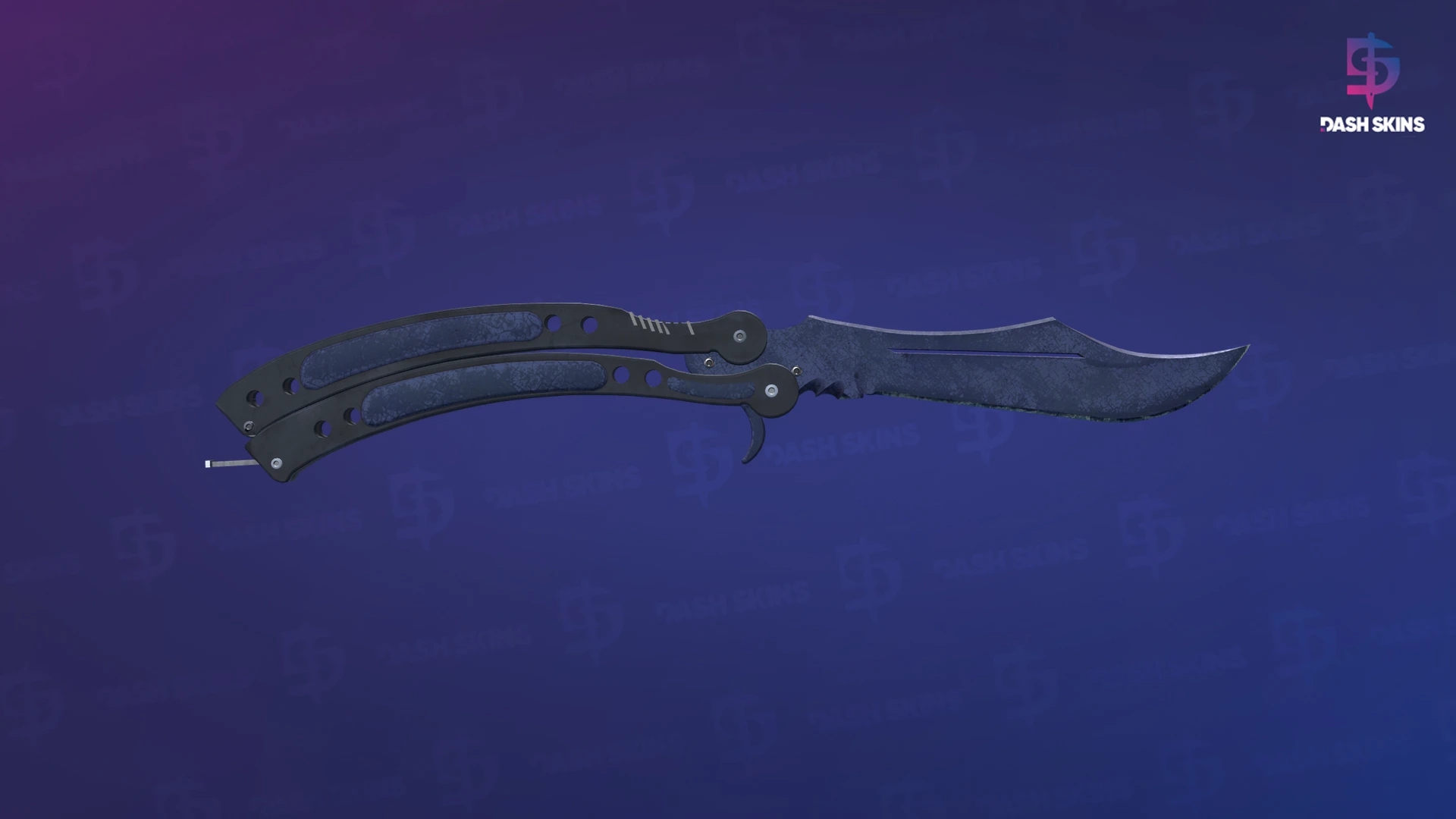 ★ Butterfly Knife | Blue Steel (Battle-Scarred) Screenshot Playside
