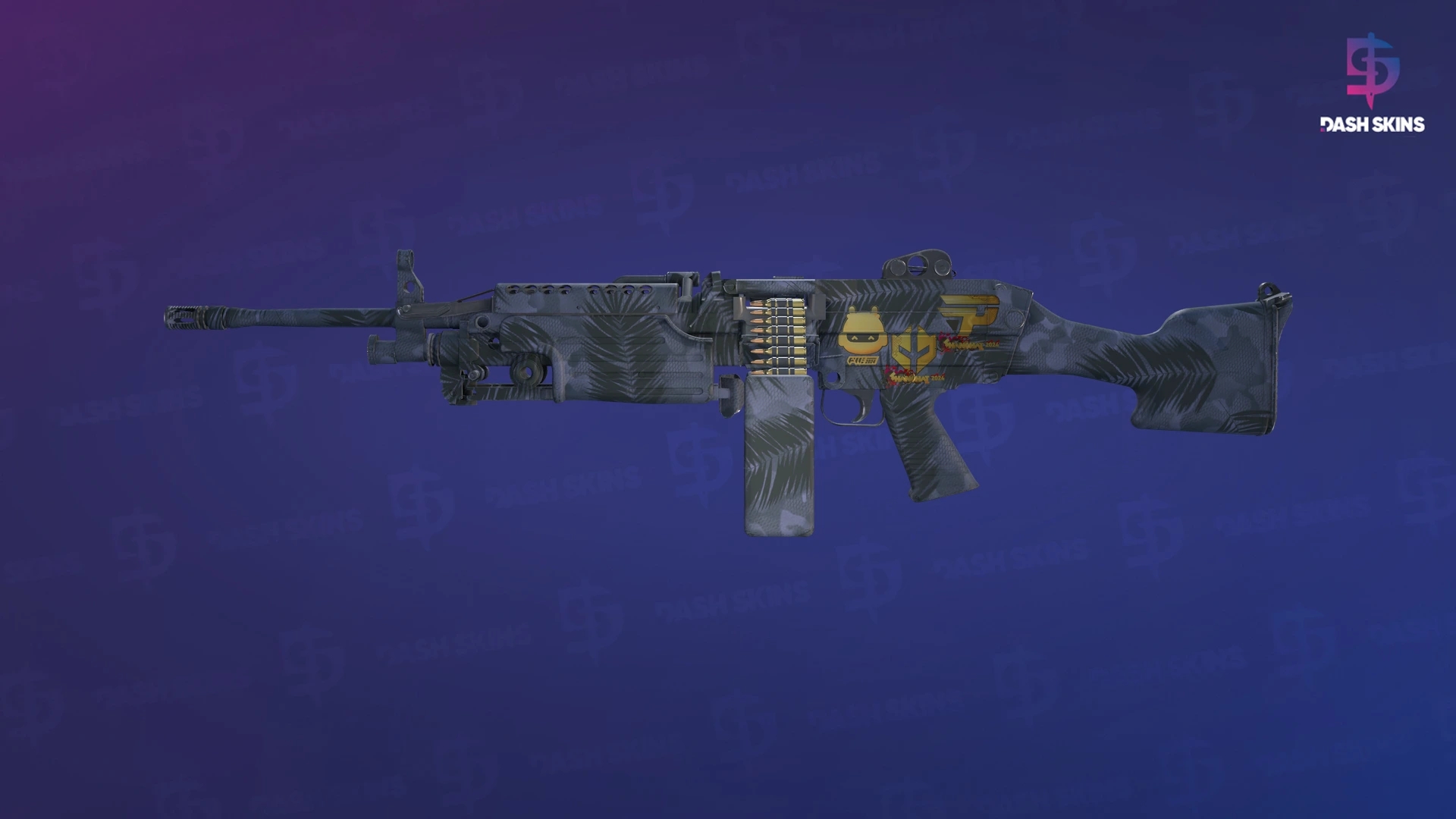 Souvenir M249 | Midnight Palm (Minimal Wear) Screenshot Playside