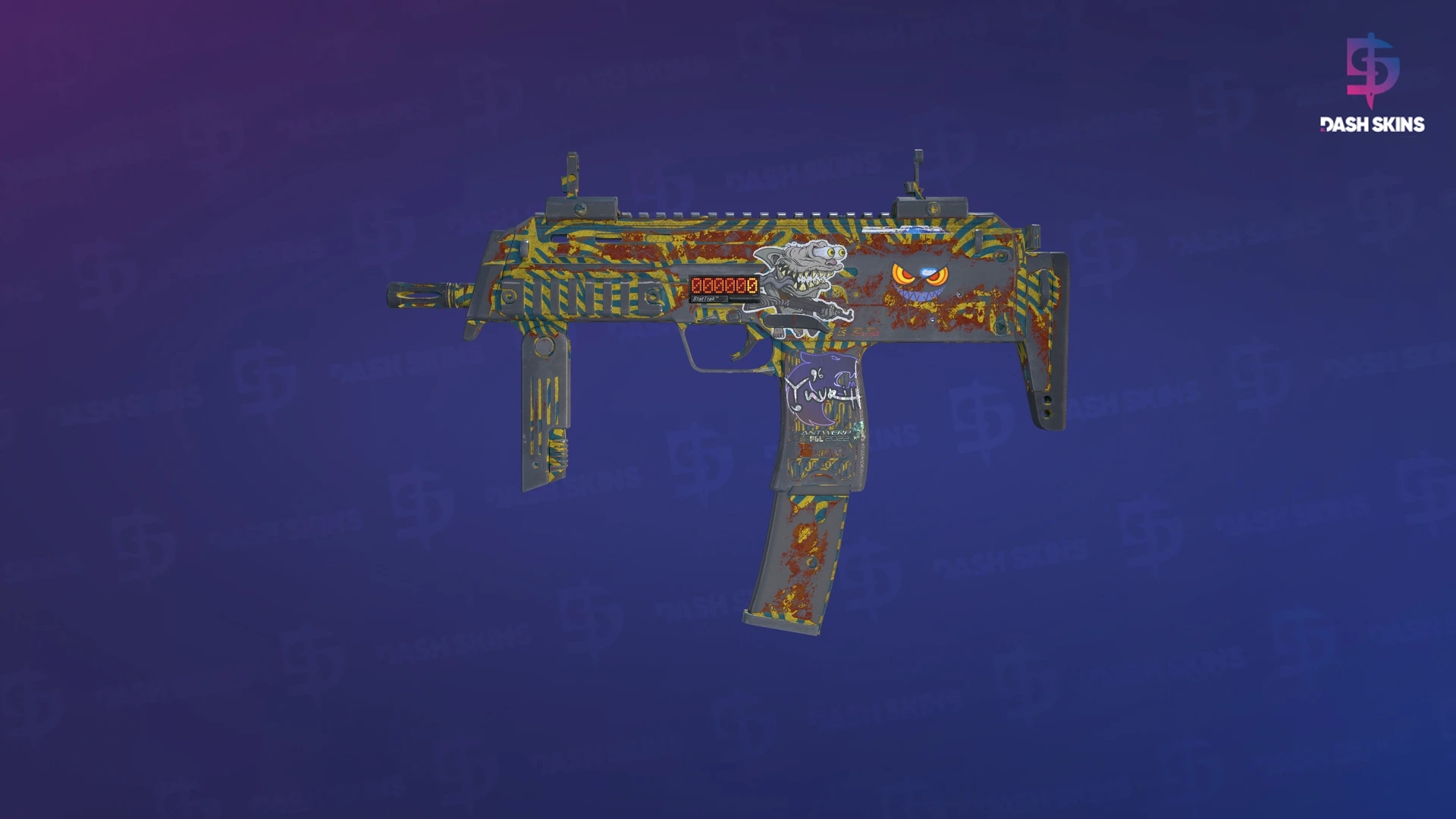 StatTrak™ MP7 | Akoben (Battle-Scarred) Screenshot Playside