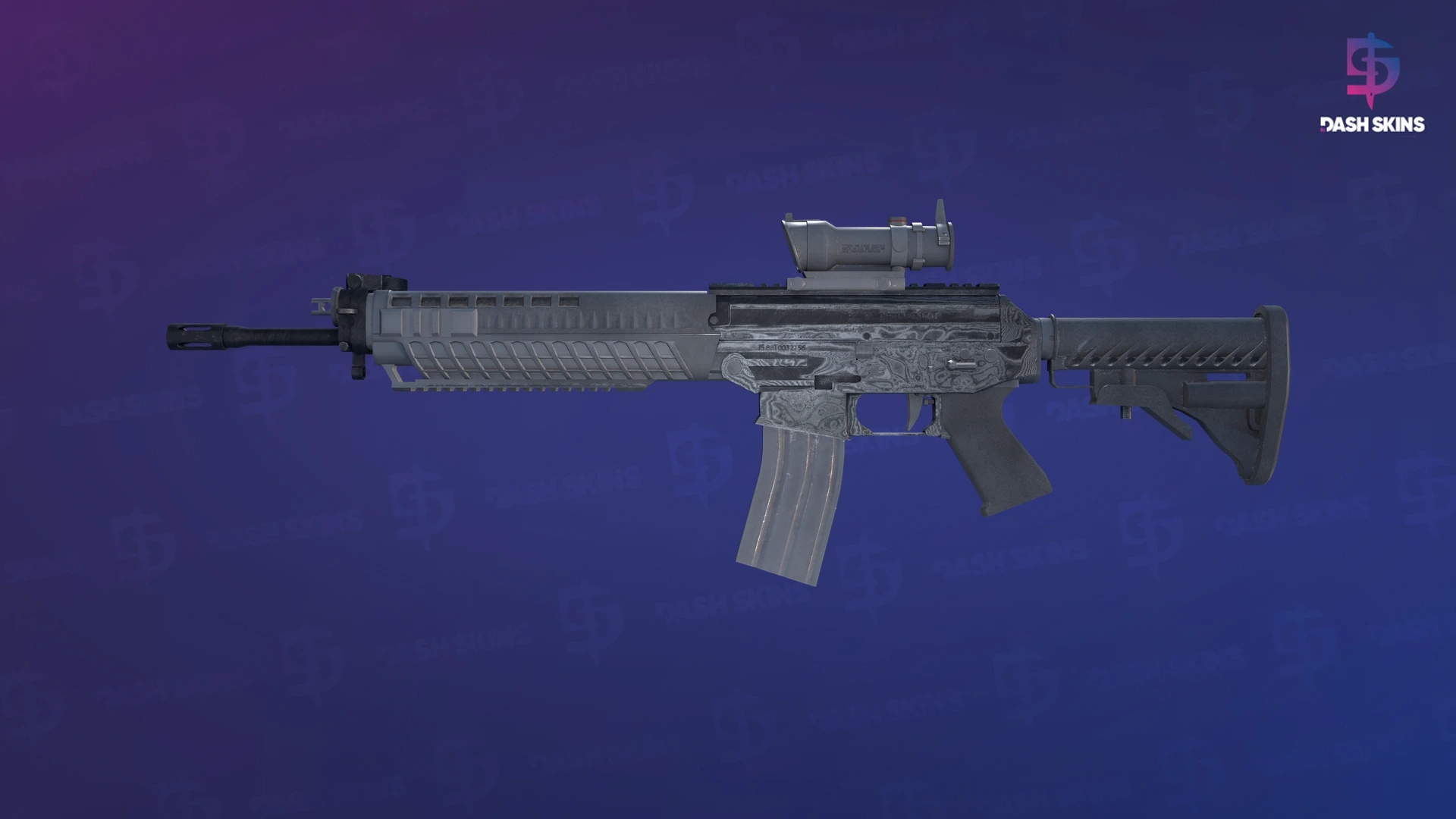 SG 553 | Damascus Steel (Field-Tested) Screenshot Playside