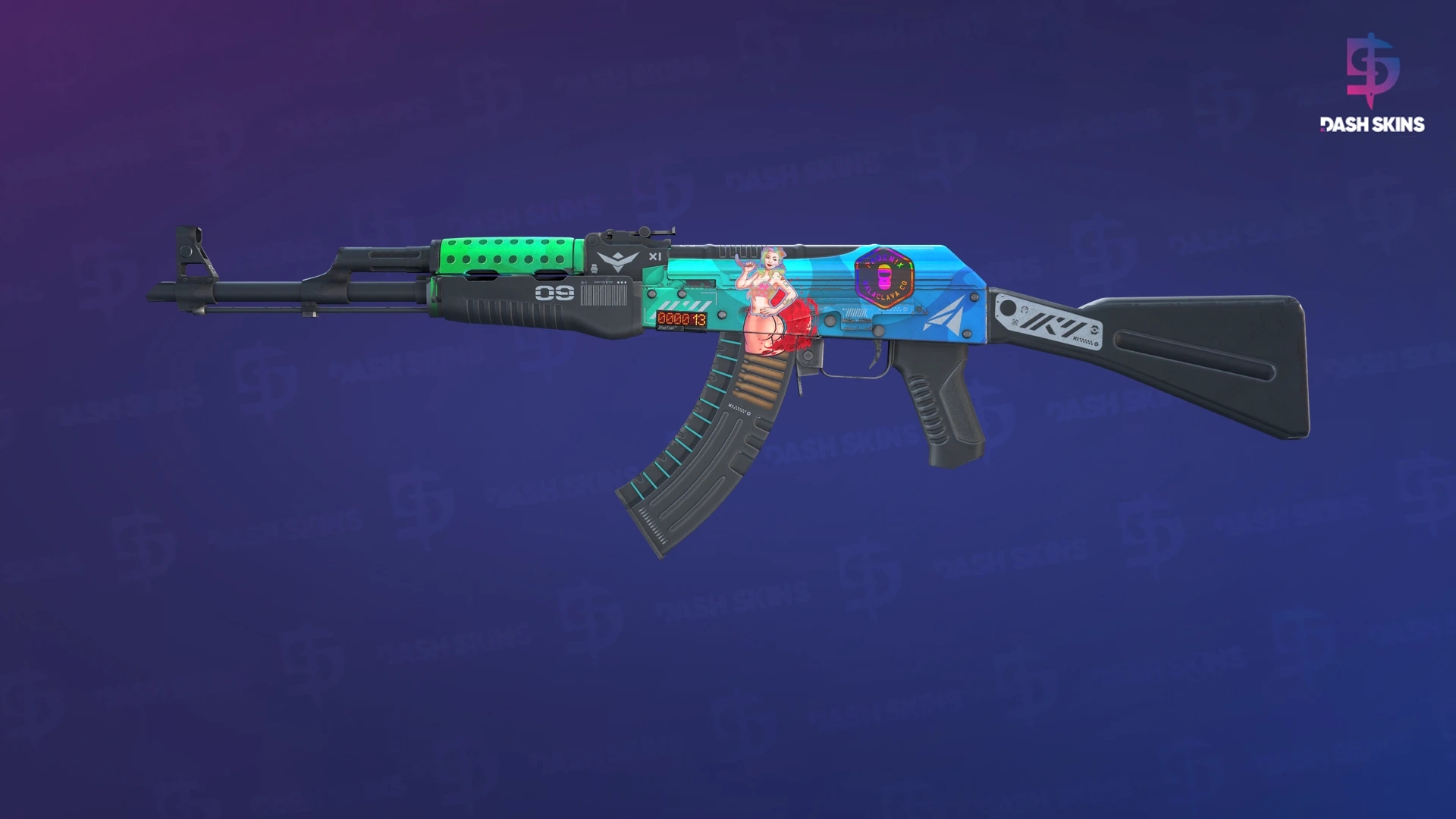 StatTrak™ AK-47 | Ice Coaled (Field-Tested) Screenshot Playside