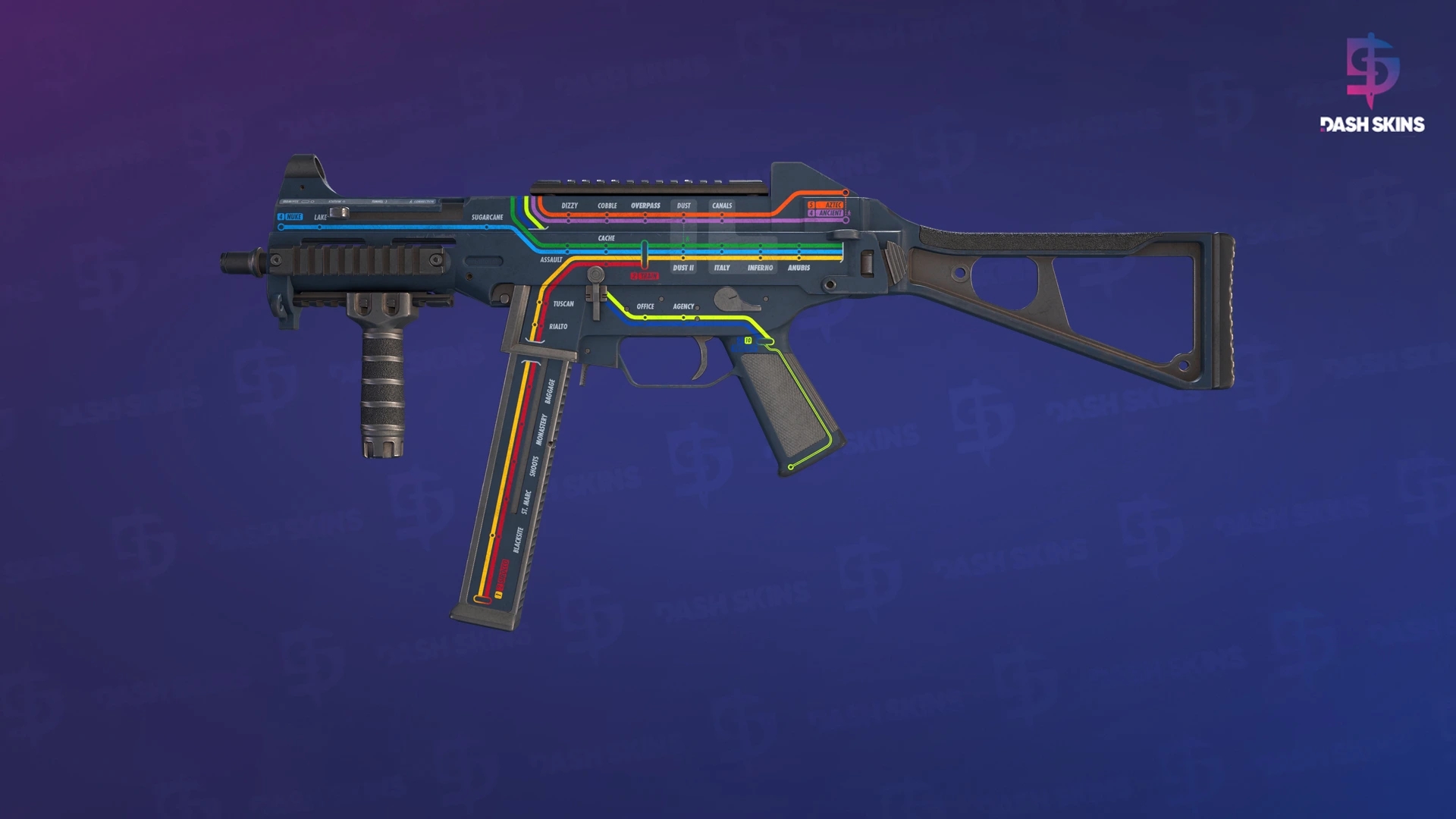 UMP-45 | Late Night Transit (Well-Worn) Screenshot Playside
