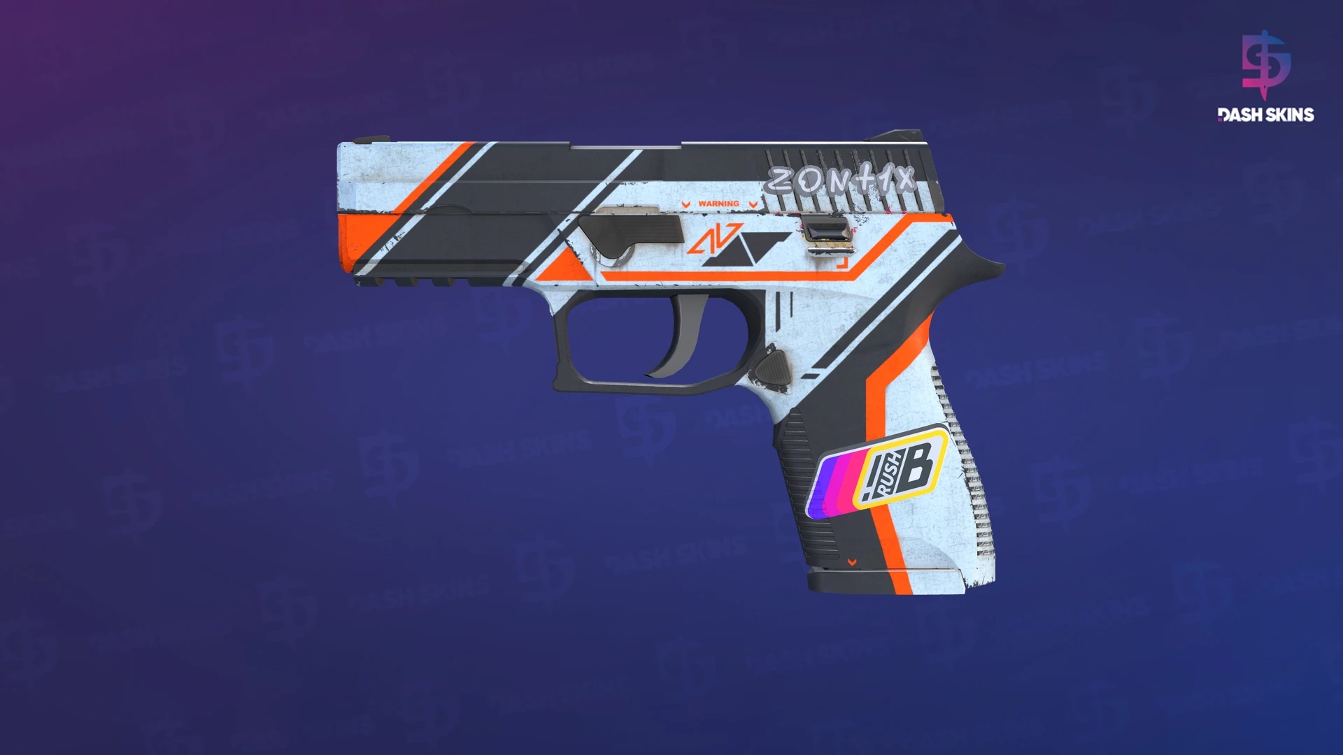 P250 | Asiimov (Well-Worn) Screenshot Playside