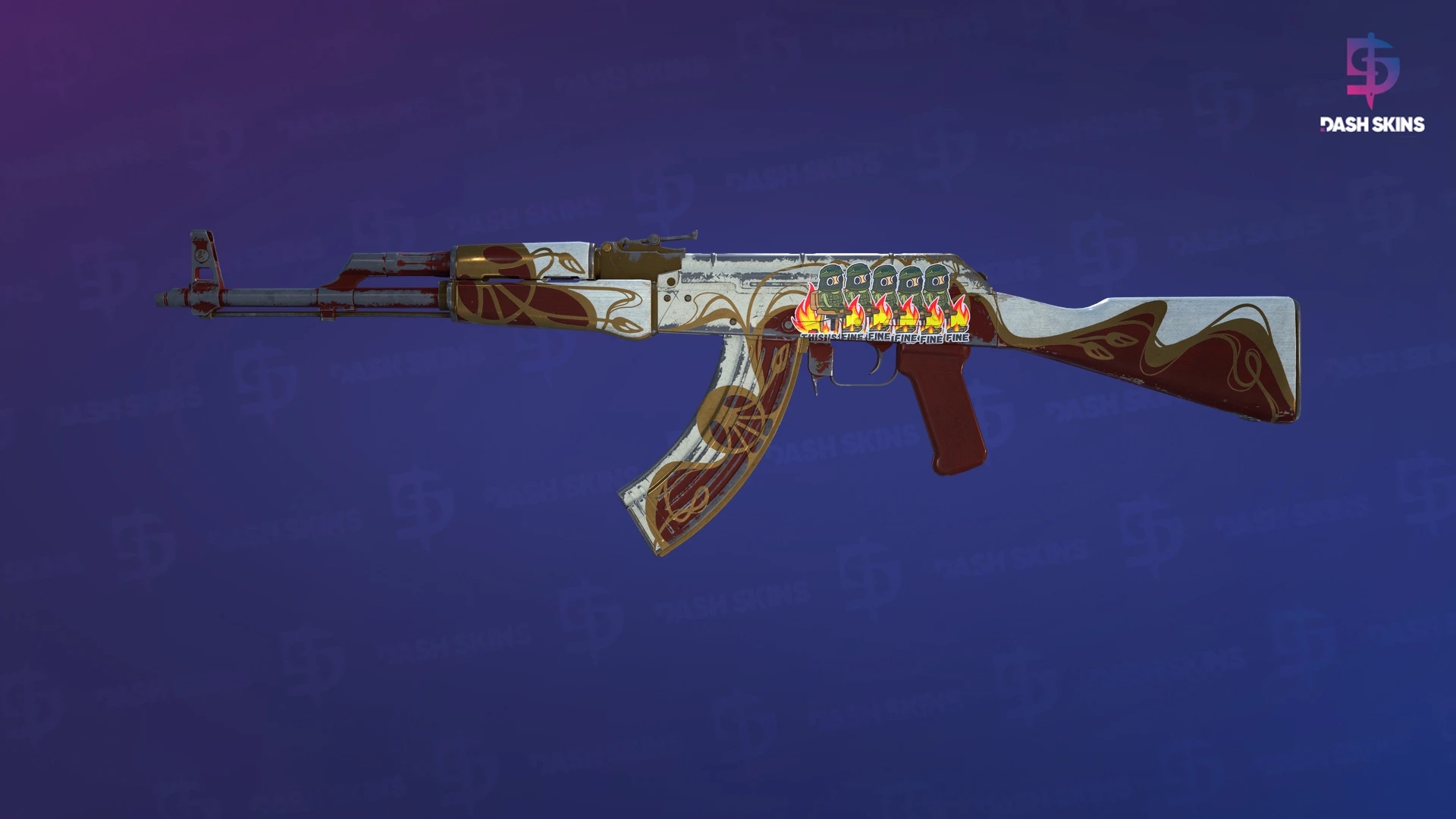 AK-47 | Nouveau Rouge (Well-Worn) Screenshot Playside