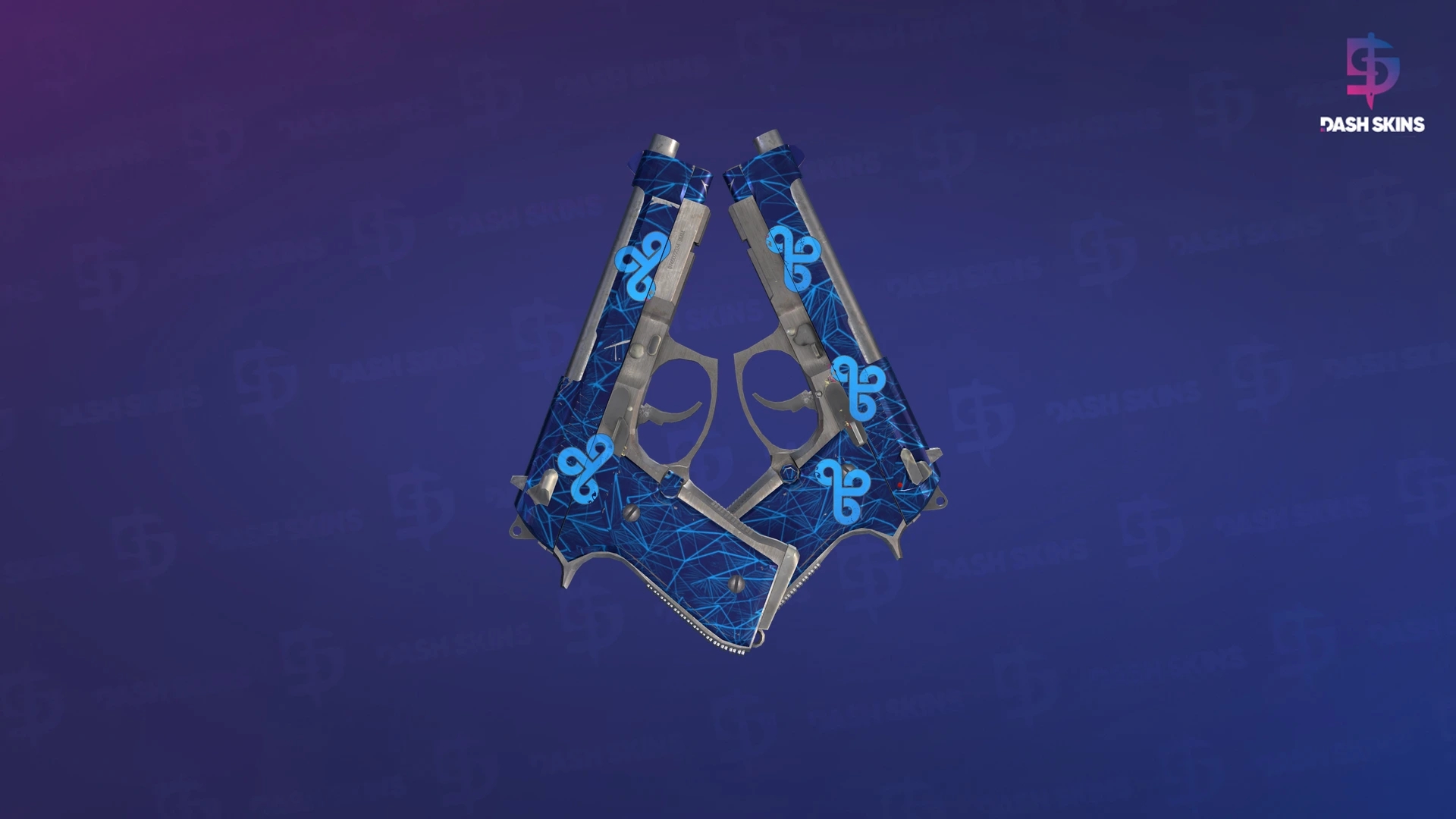 Dual Berettas | Cobalt Quartz (Minimal Wear) Screenshot Playside