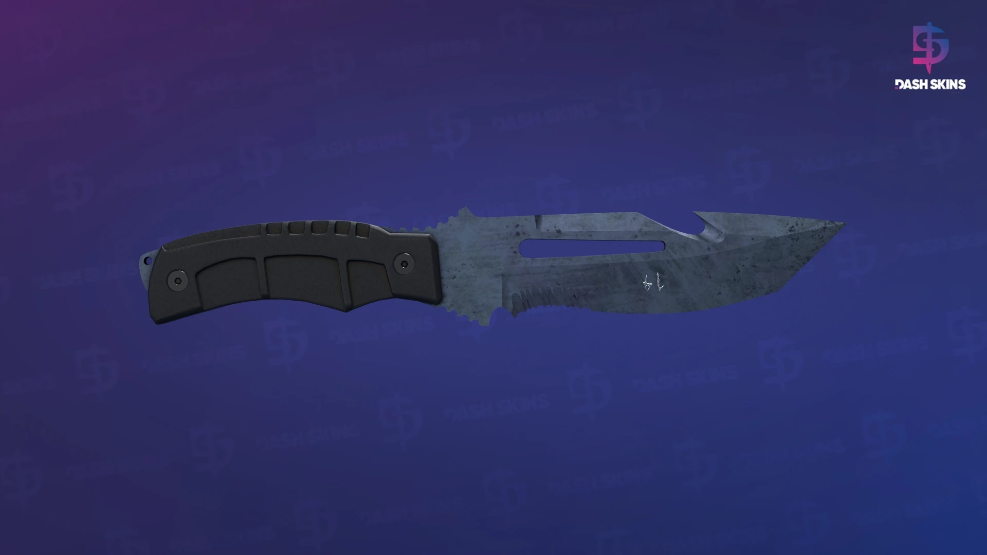 ★ StatTrak™ Survival Knife | Blue Steel (Minimal Wear) Screenshot Playside