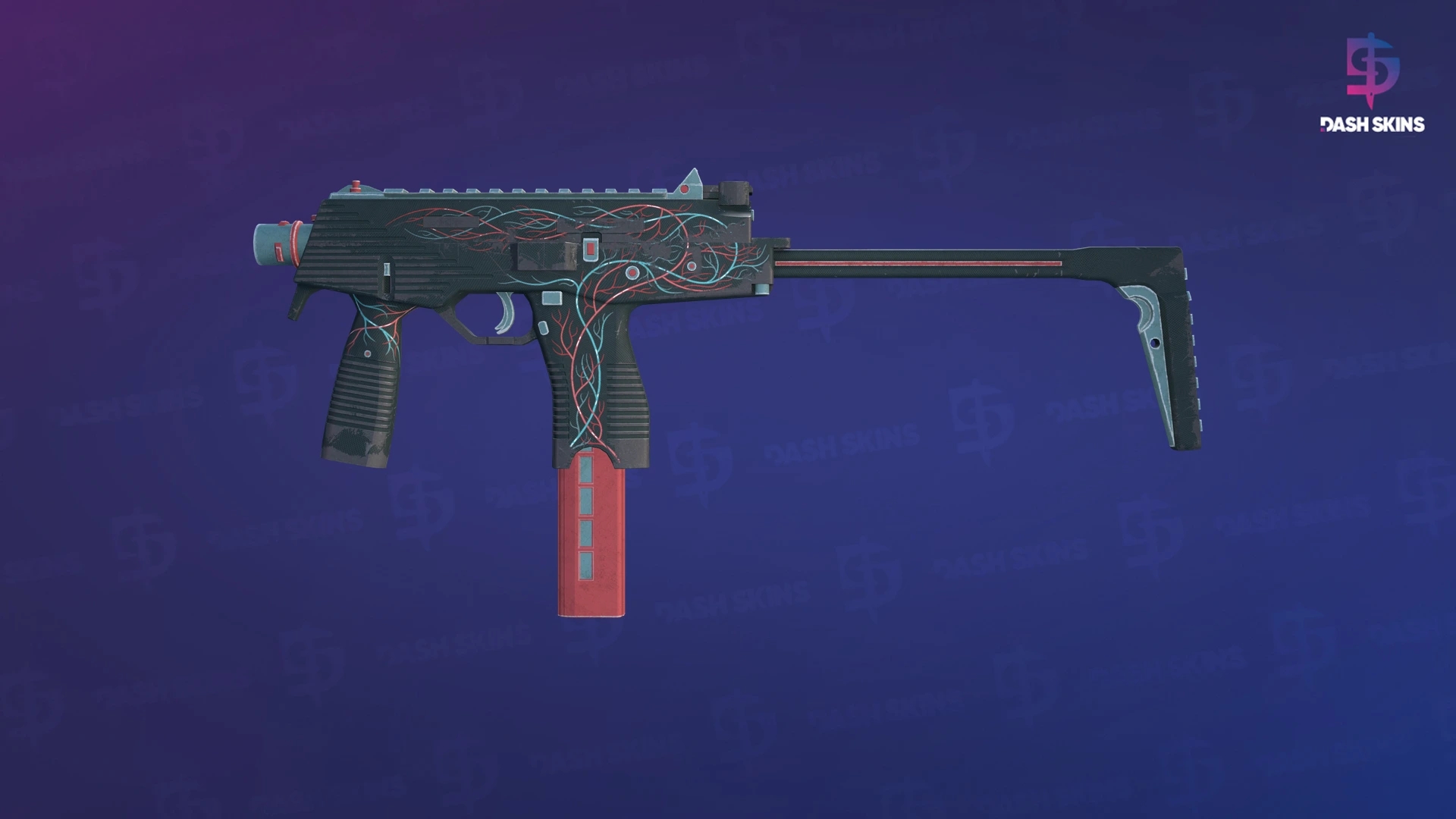 MP9 | Capillary (Well-Worn) Screenshot Playside