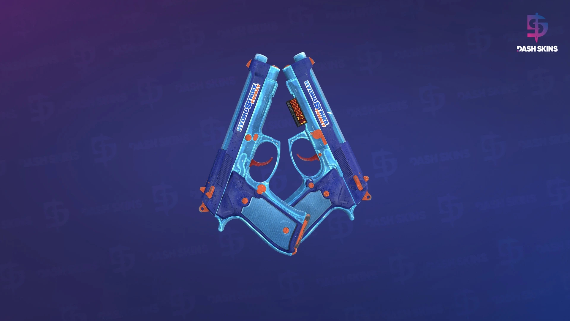 StatTrak™ Dual Berettas | Hydro Strike (Well-Worn) Screenshot Playside