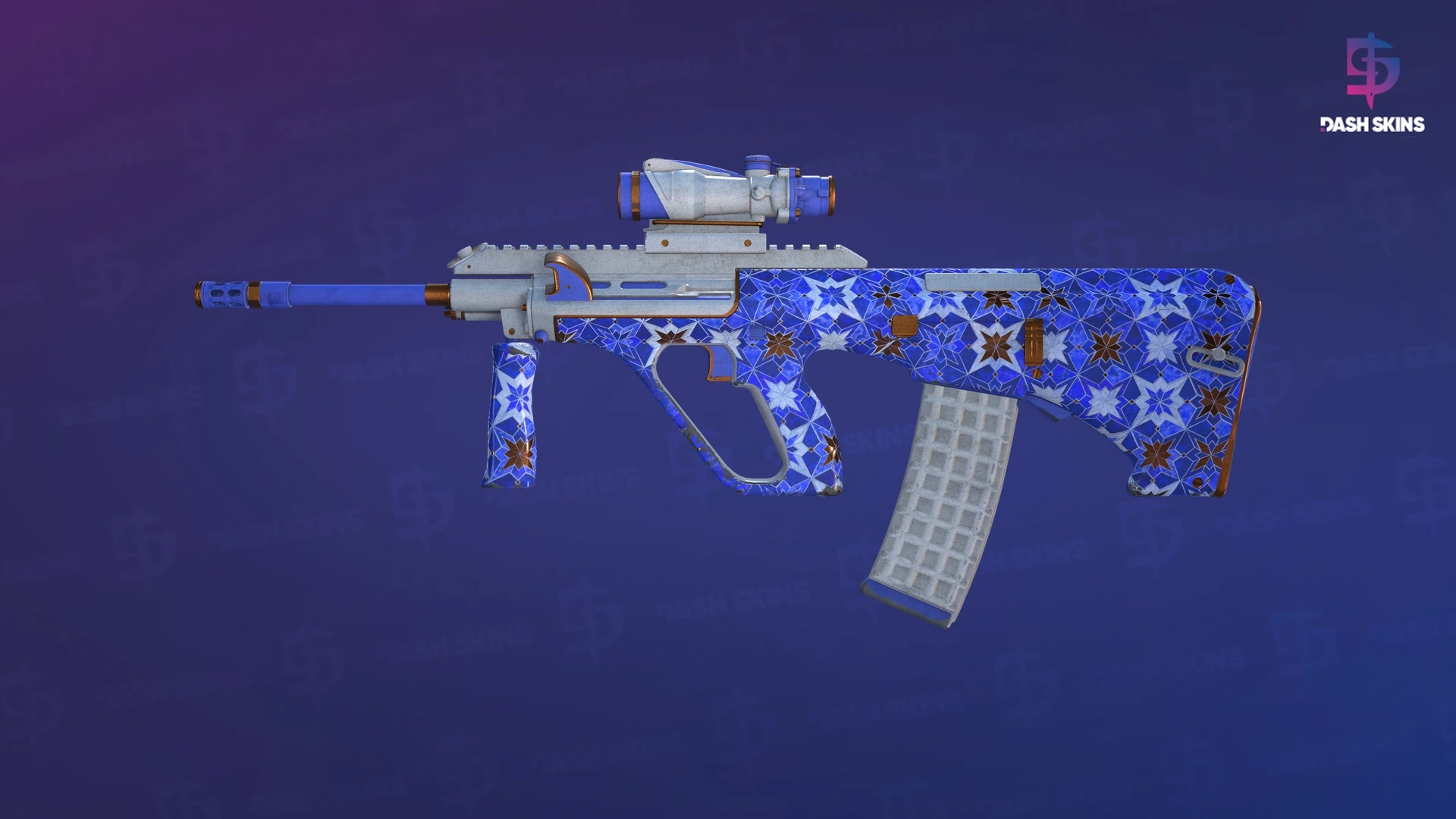 AUG | Lapis Lazuli (Well-Worn) Screenshot Playside