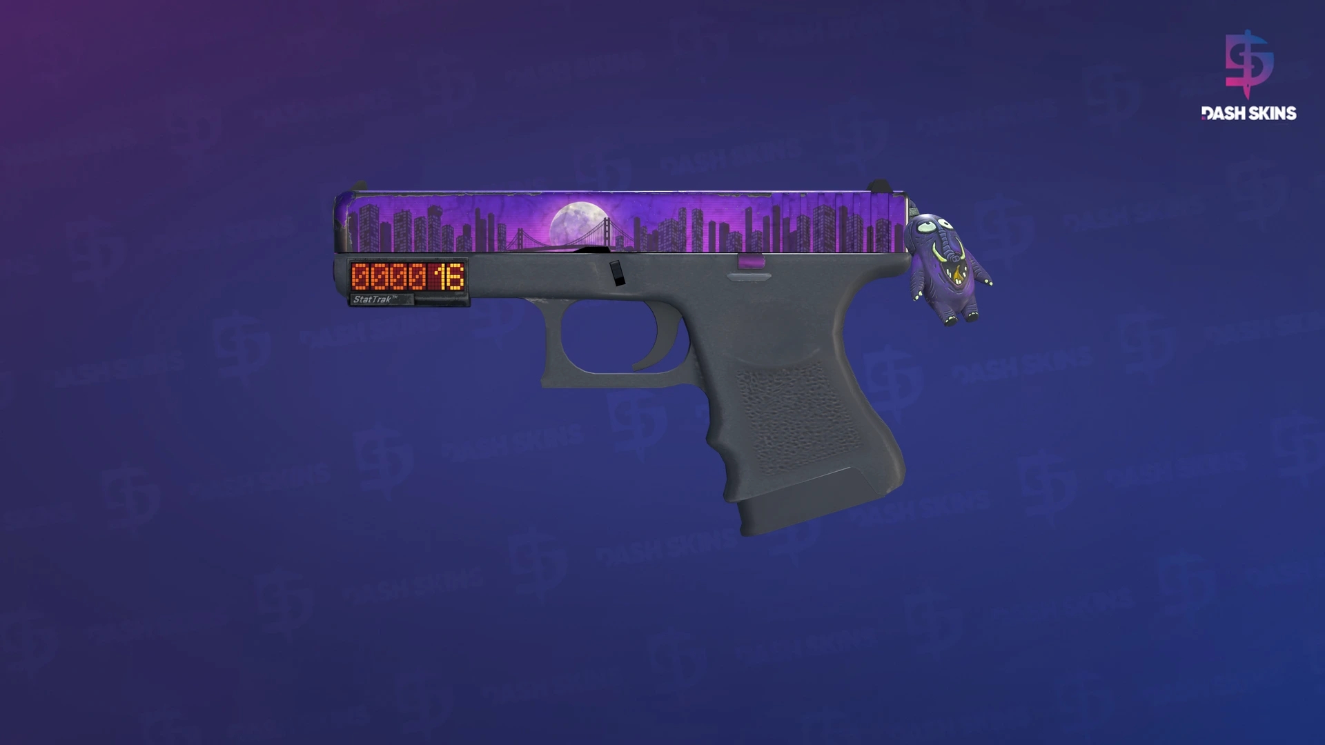 StatTrak™ Glock-18 | Moonrise (Well-Worn) Screenshot Playside