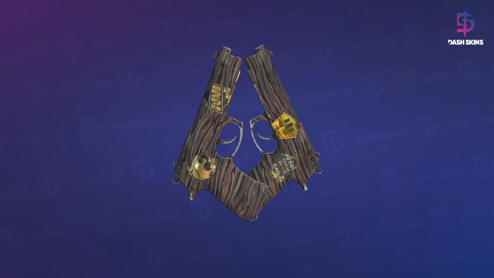 Souvenir Dual Berettas | Drift Wood (Minimal Wear) Screenshot Playside
