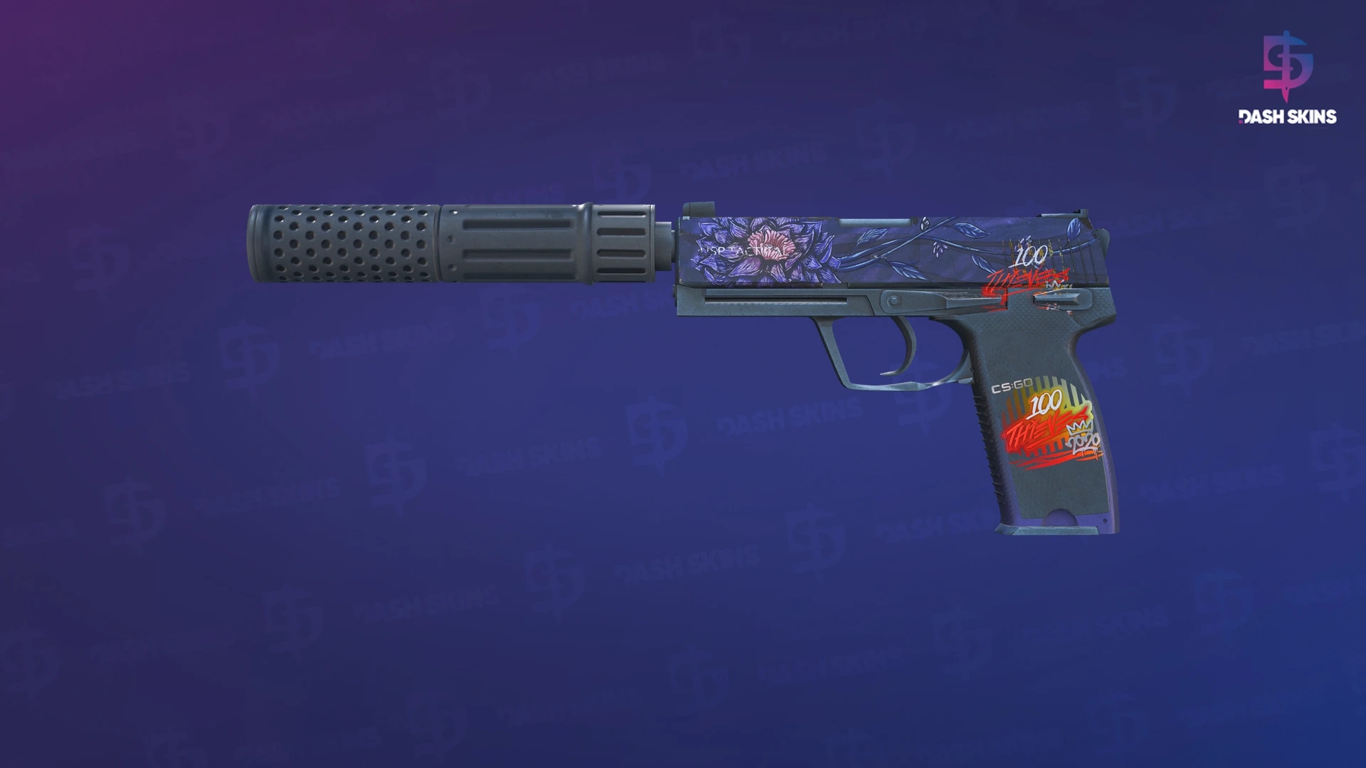 USP-S | Black Lotus (Well-Worn) Screenshot Playside