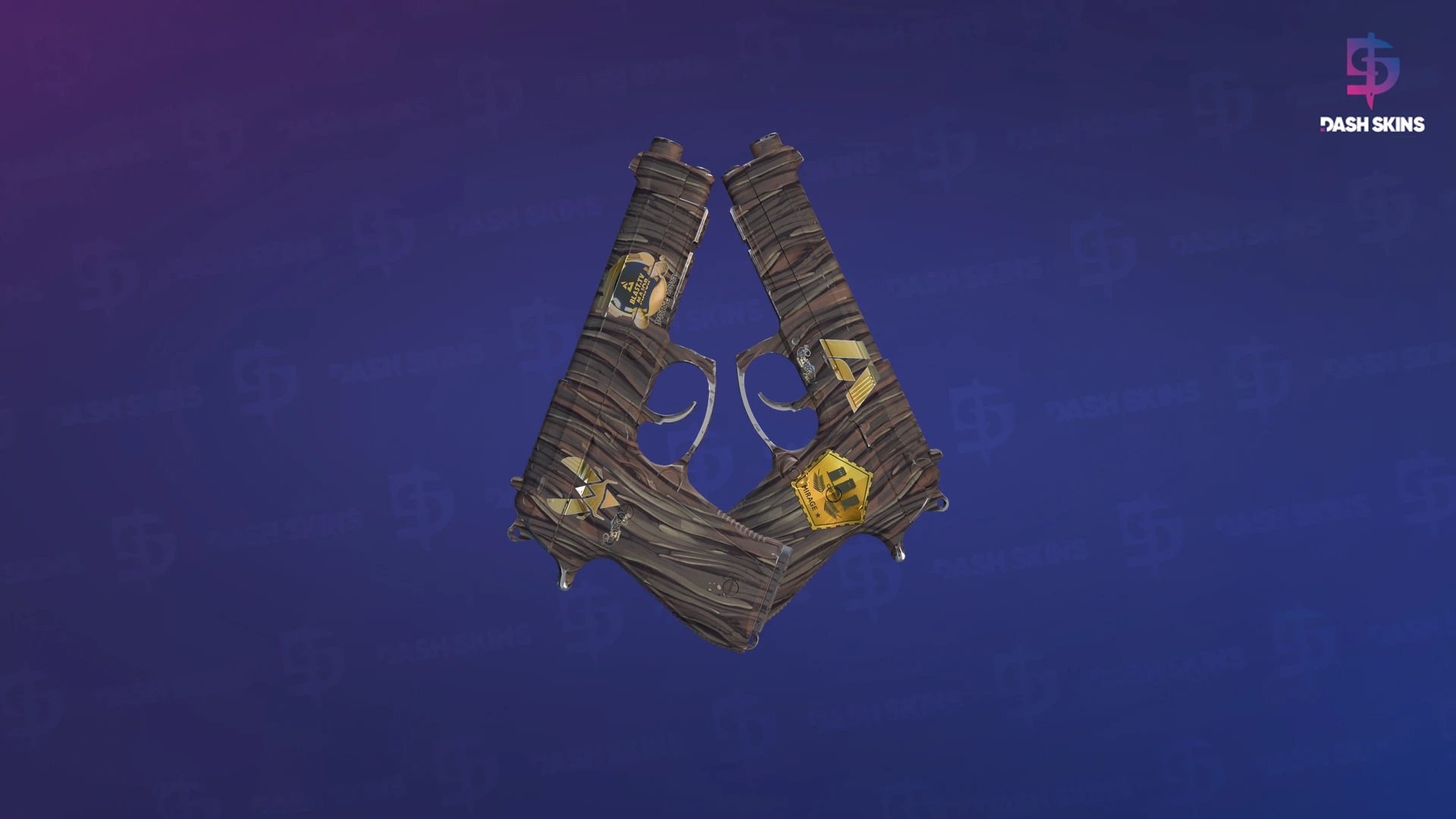 Souvenir Dual Berettas | Drift Wood (Minimal Wear) Screenshot Playside