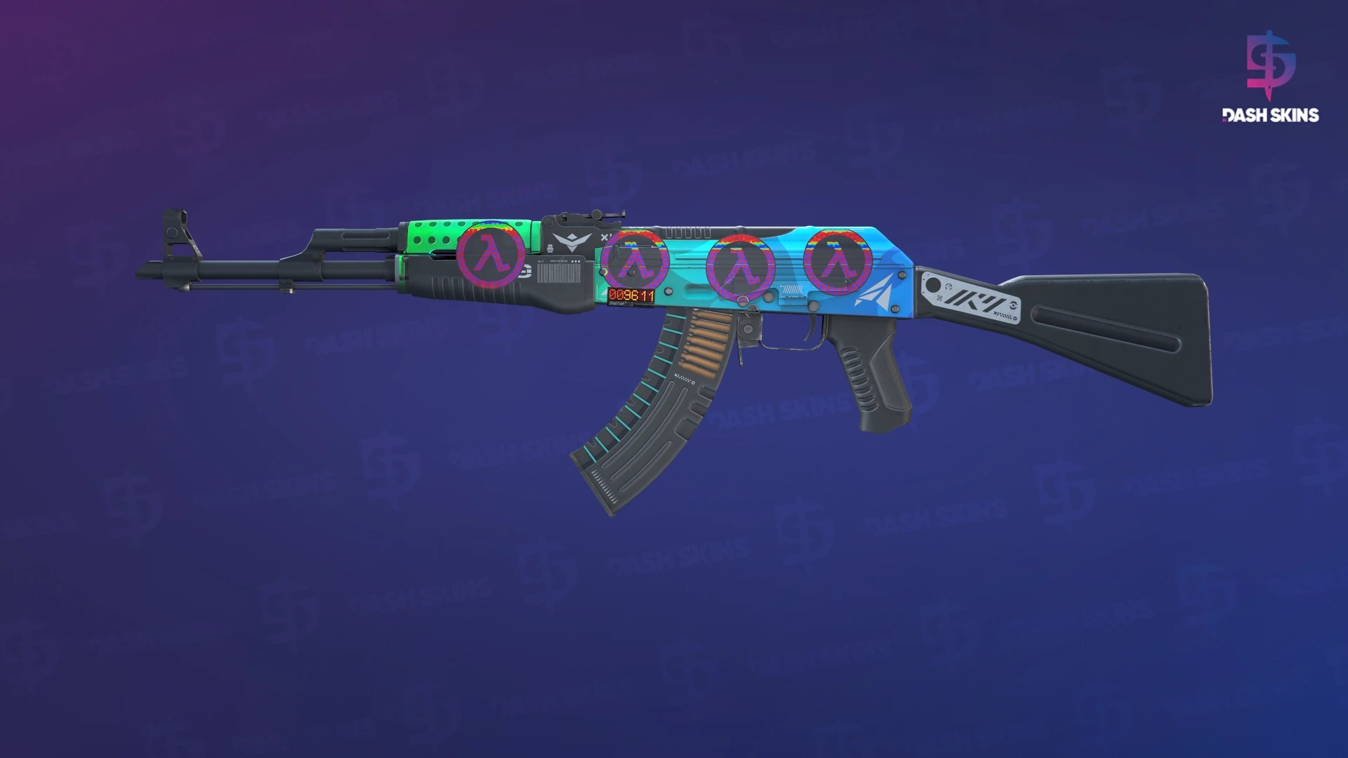 StatTrak™ AK-47 | Ice Coaled (Minimal Wear) Screenshot Playside