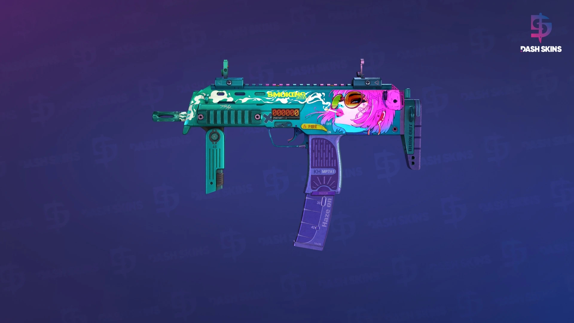 StatTrak™ MP7 | Smoking Kills (Minimal Wear) Screenshot Playside