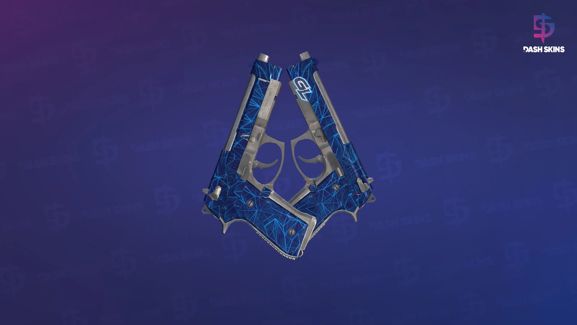 Dual Berettas | Cobalt Quartz (Minimal Wear) Screenshot Playside