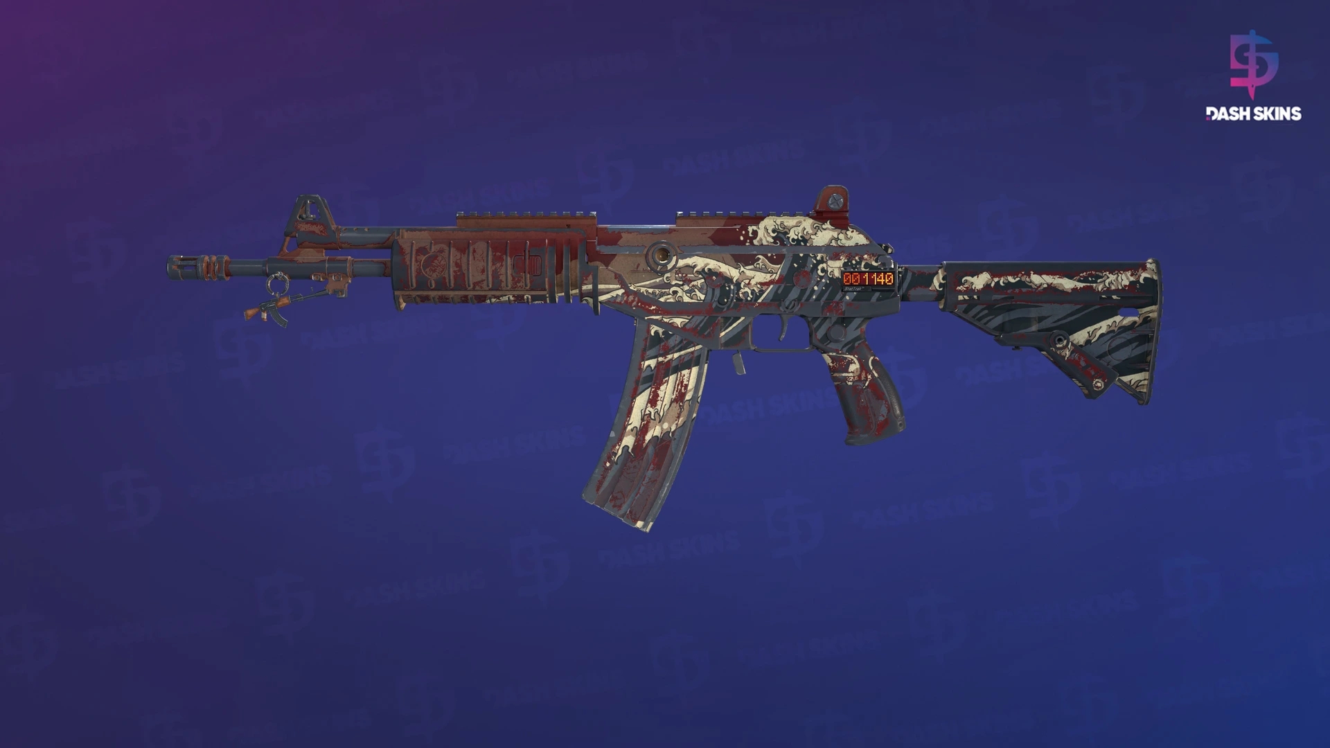 StatTrak™ Galil AR | Crimson Tsunami (Well-Worn) Screenshot Playside