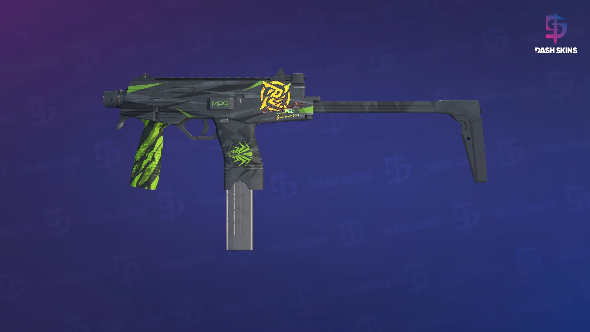 MP9 | Deadly Poison (Minimal Wear) Screenshot Playside