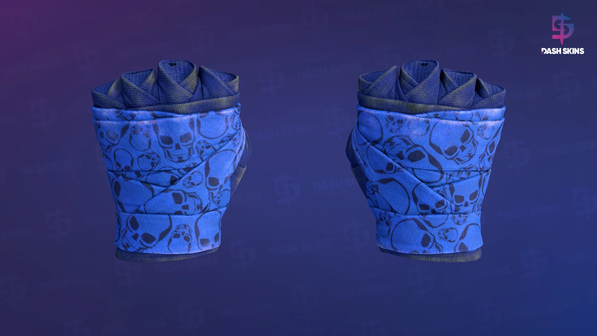 ★ Hand Wraps | Cobalt Skulls (Well-Worn) Screenshot Playside