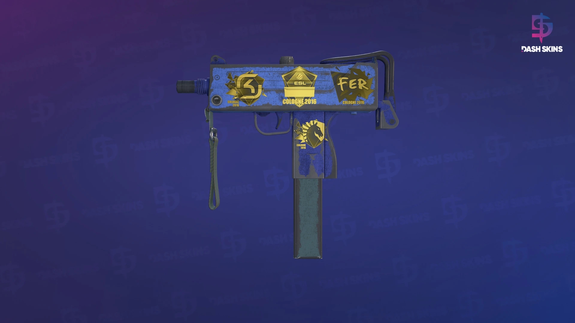 Souvenir MAC-10 | Indigo (Battle-Scarred) Screenshot Playside