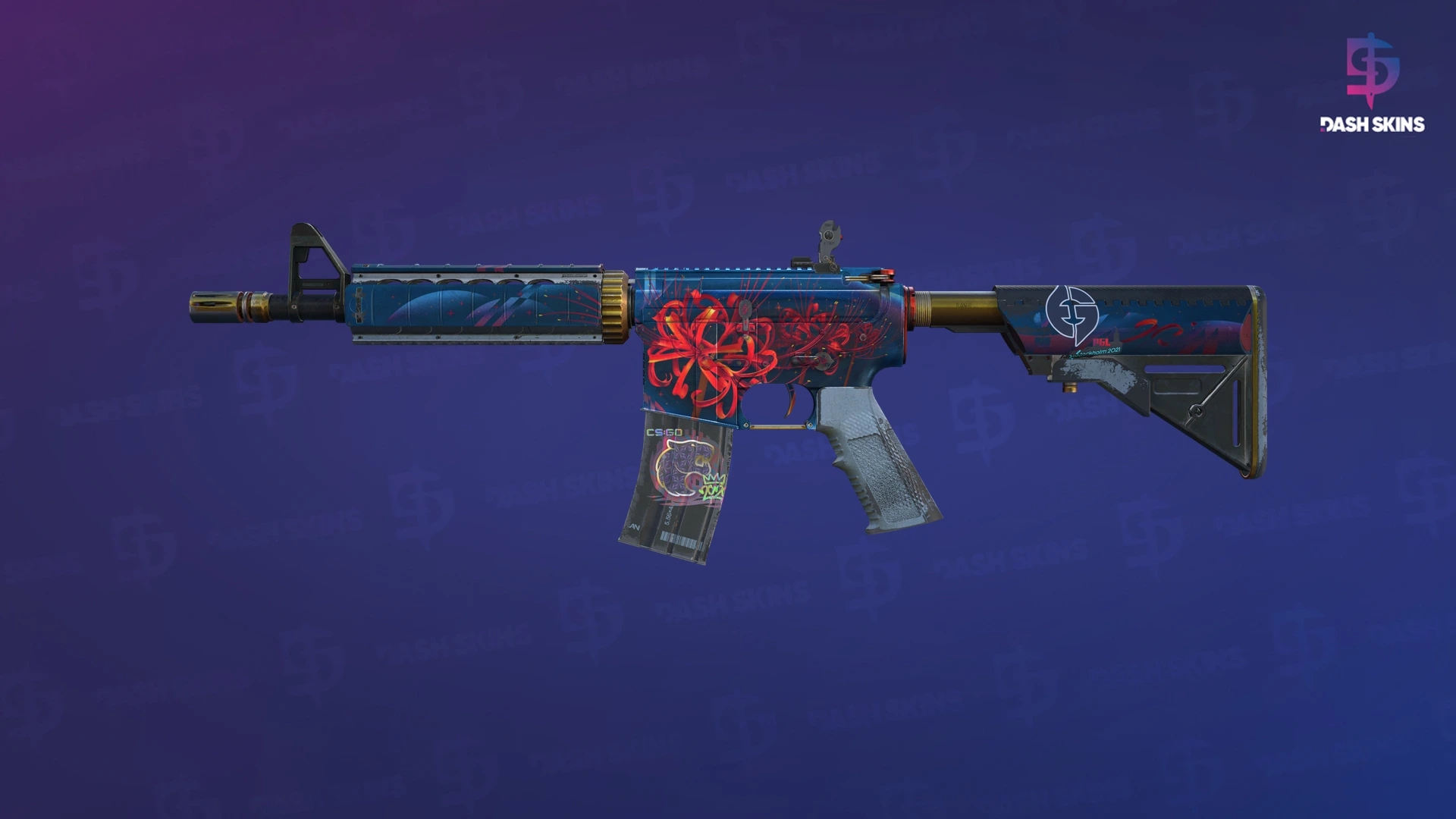 M4A4 | Spider Lily (Well-Worn) Screenshot Playside