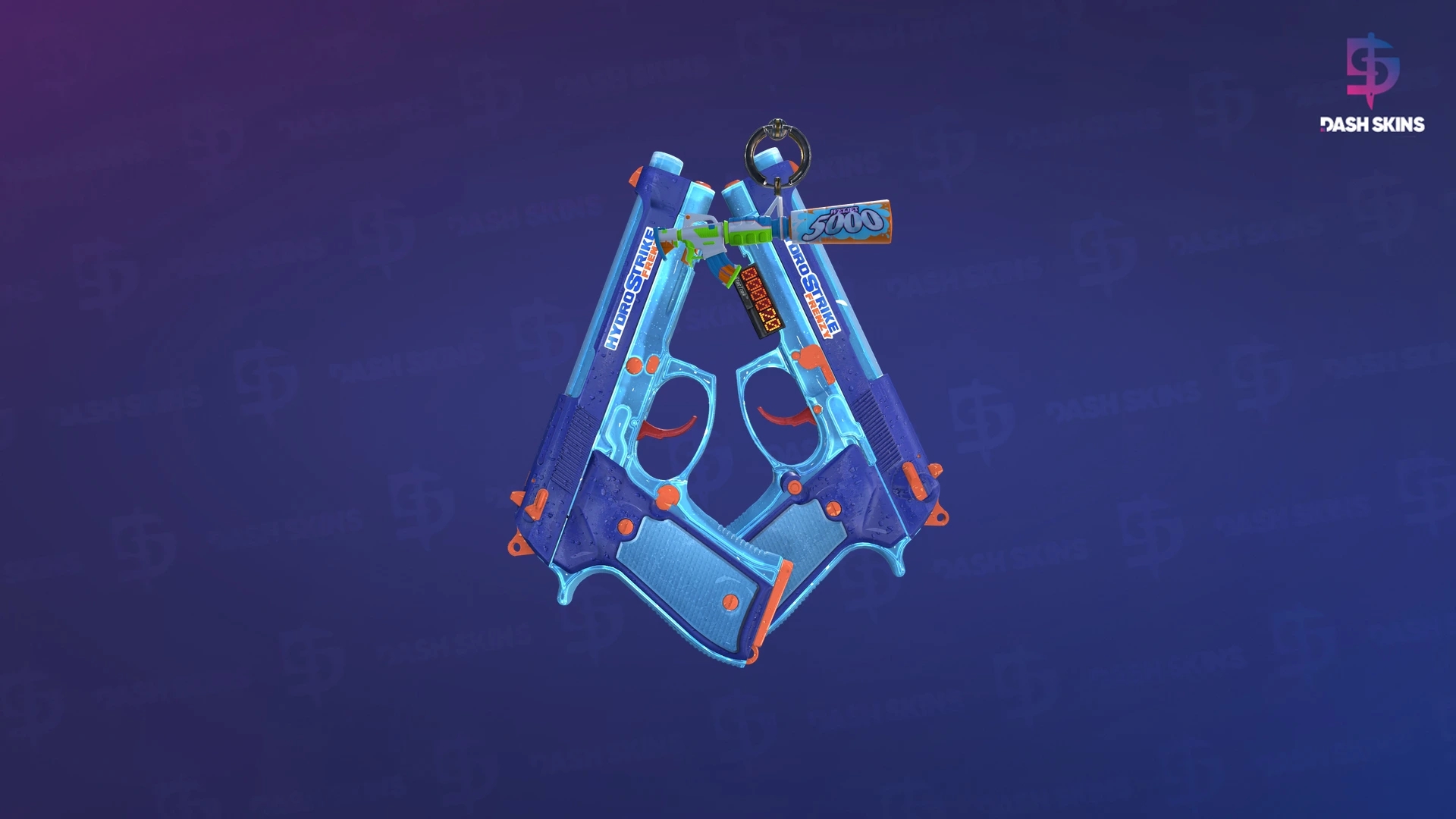 StatTrak™ Dual Berettas | Hydro Strike (Minimal Wear) Screenshot Playside
