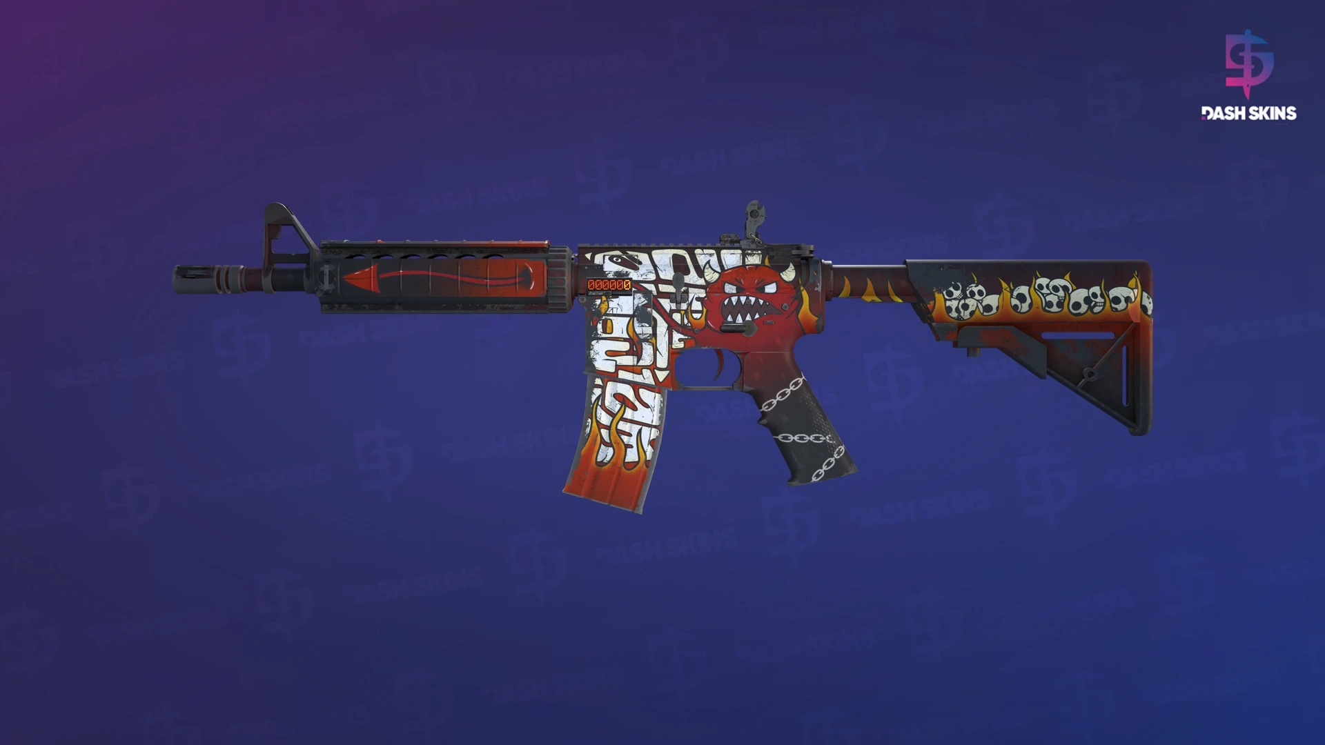 StatTrak™ M4A4 | Hellfire (Field-Tested) Screenshot Playside
