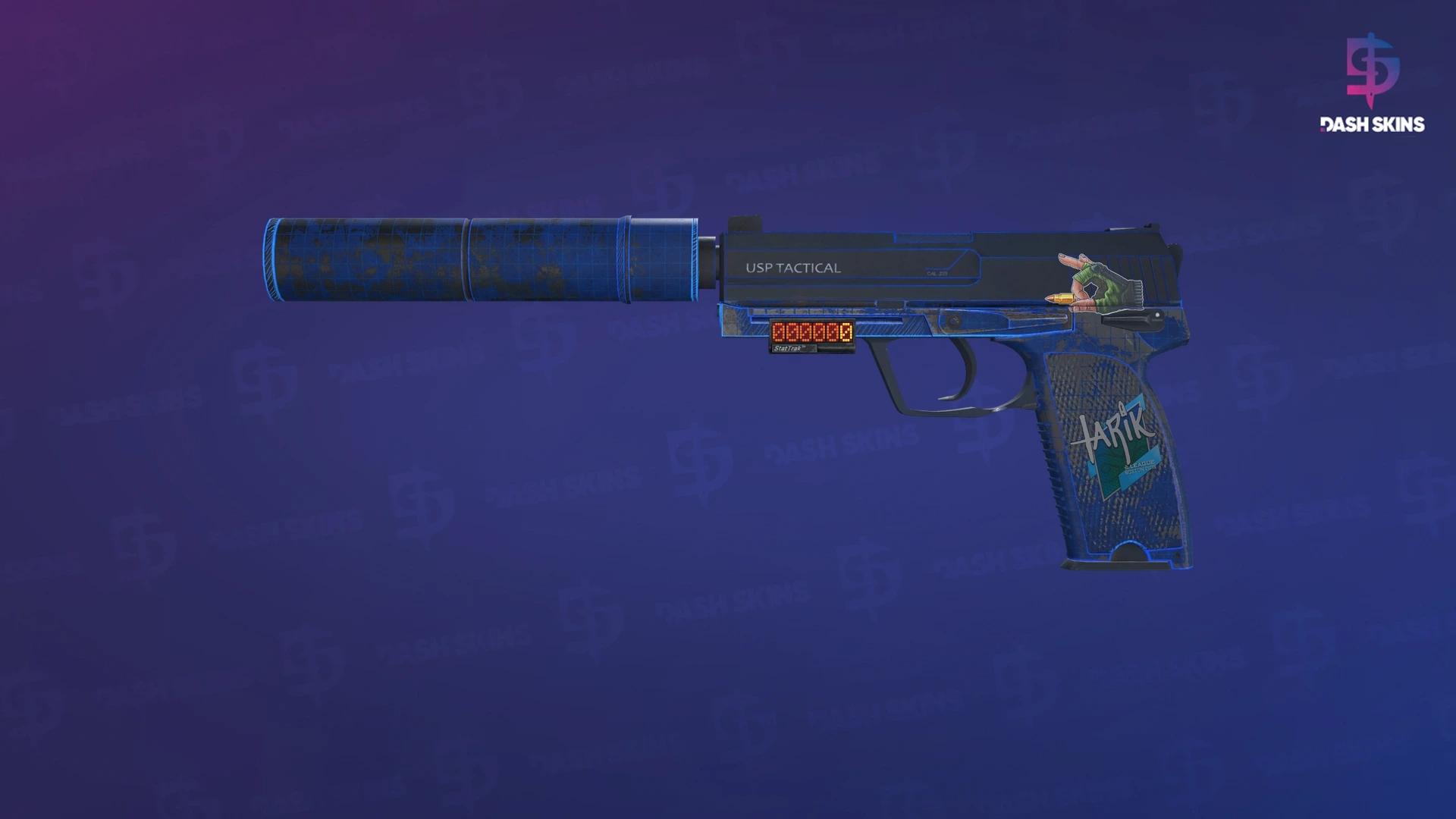 StatTrak™ USP-S | Blueprint (Battle-Scarred) Screenshot Playside