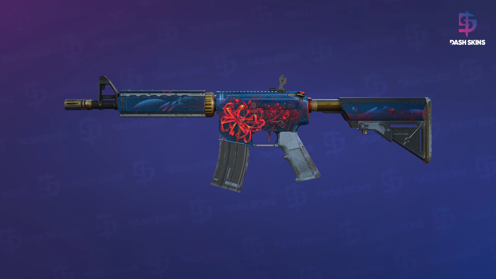 M4A4 | Spider Lily (Well-Worn) Screenshot Playside