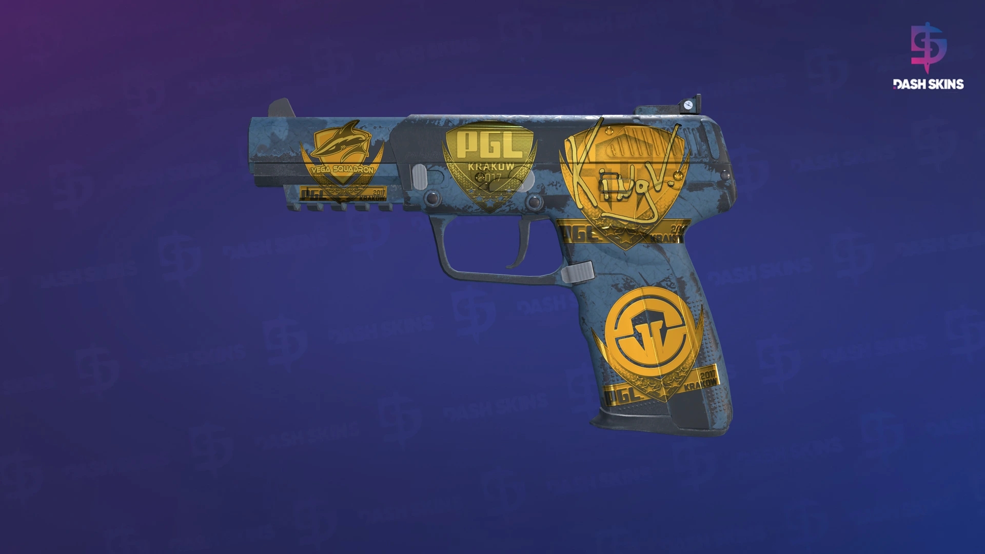 Souvenir Five-SeveN | Forest Night (Battle-Scarred) Screenshot Playside