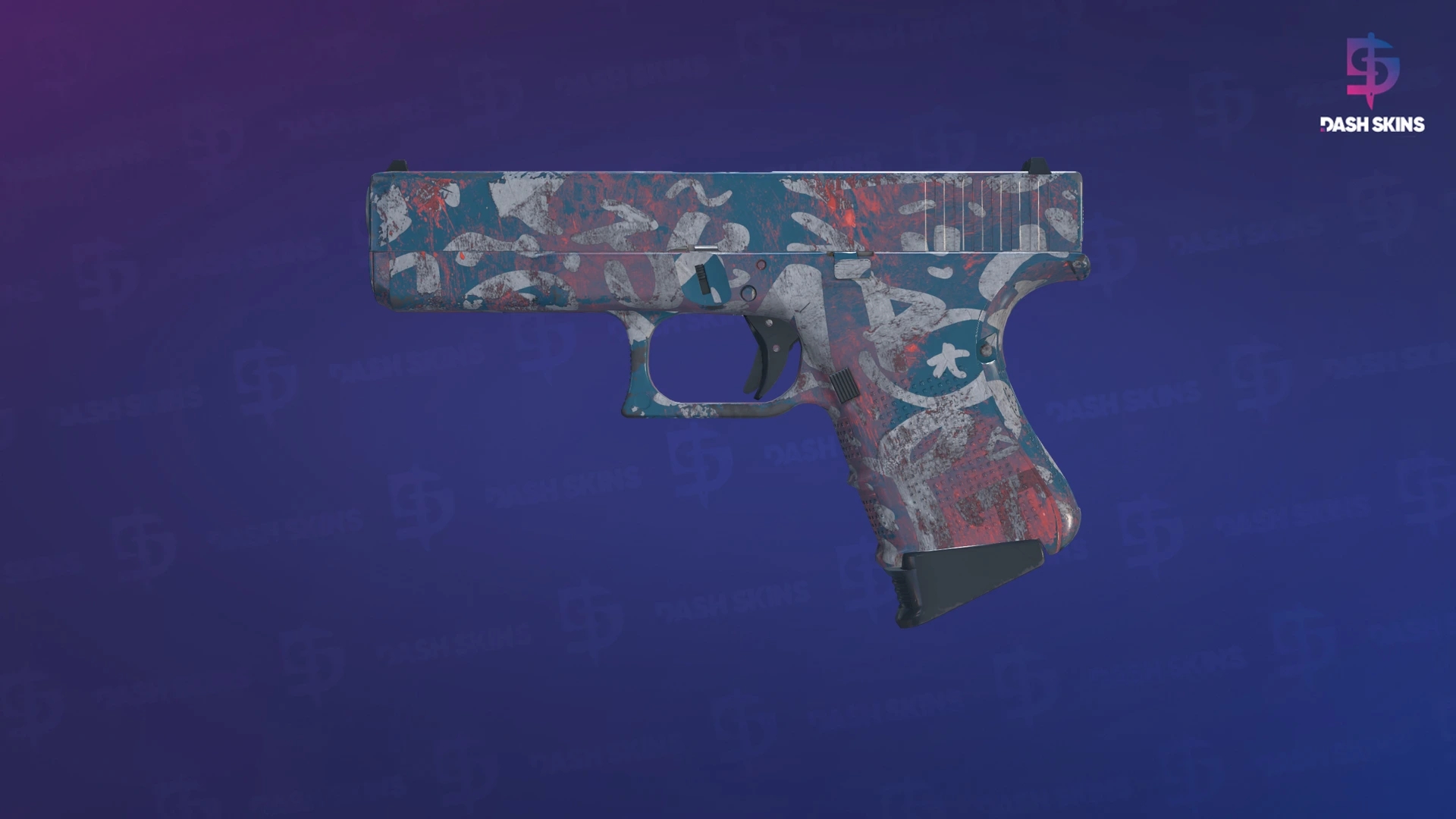 Glock-18 | Teal Graf (Minimal Wear) Screenshot Playside