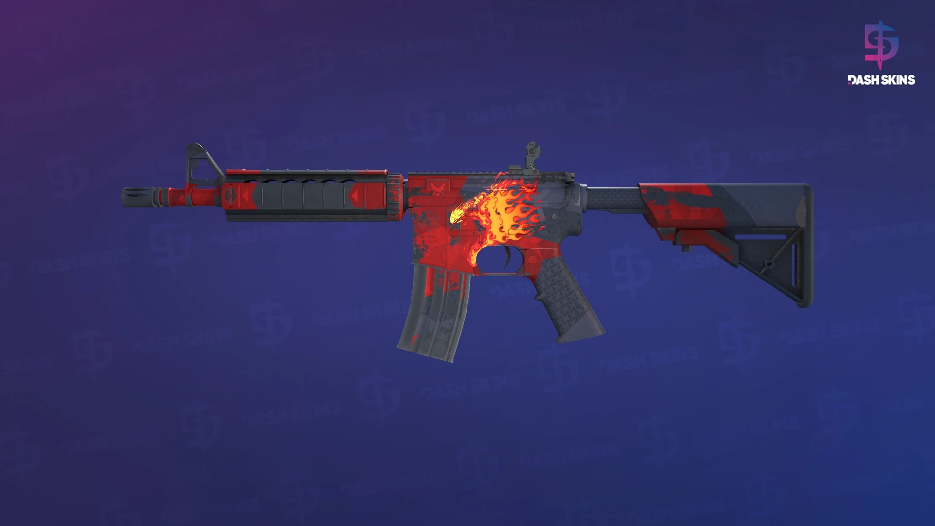 M4A4 | Evil Daimyo (Well-Worn) Screenshot Playside
