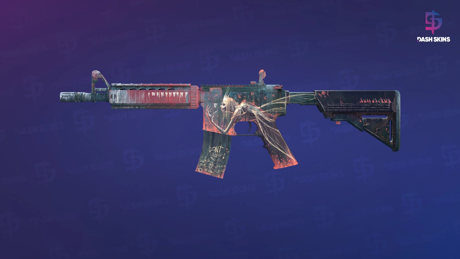M4A4 | Tooth Fairy (Minimal Wear) Screenshot Playside