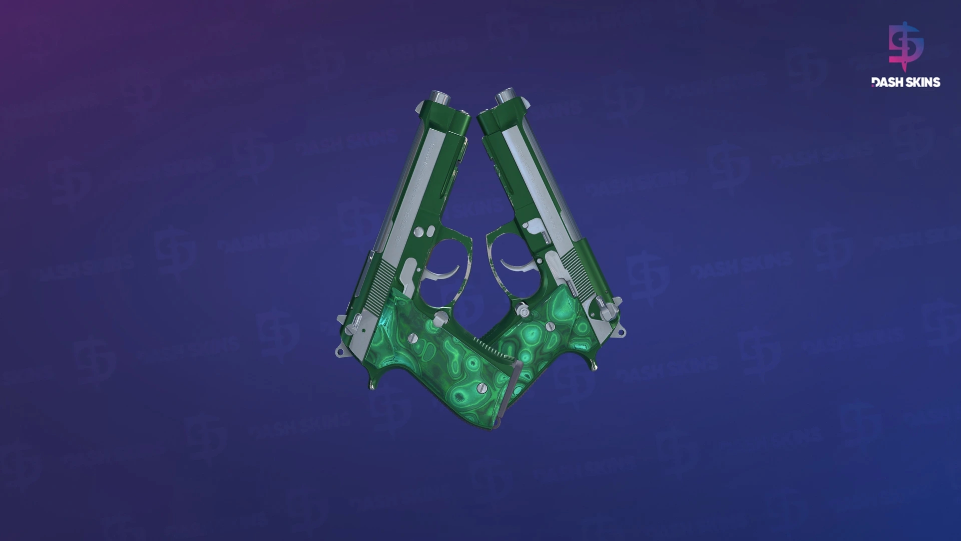 Dual Berettas | Polished Malachite (Minimal Wear) Screenshot Playside