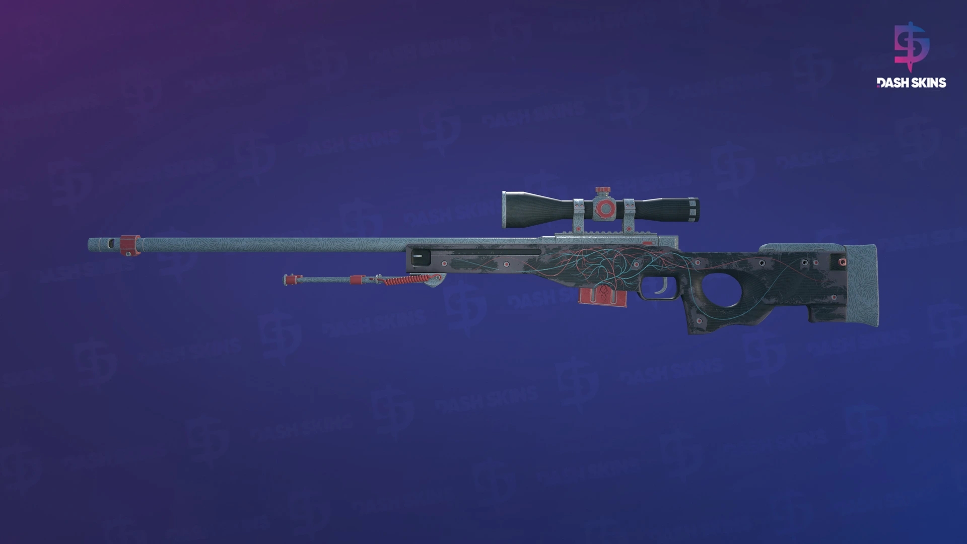 AWP | Capillary (Well-Worn) Screenshot Playside