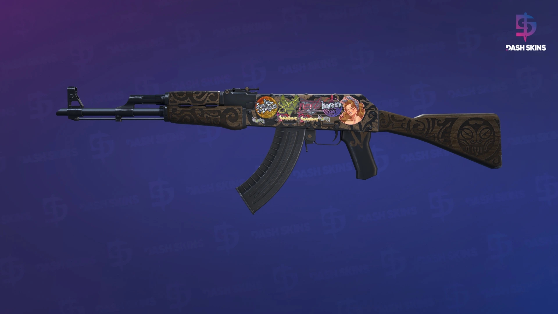 AK-47 | Uncharted (Minimal Wear) Screenshot Playside
