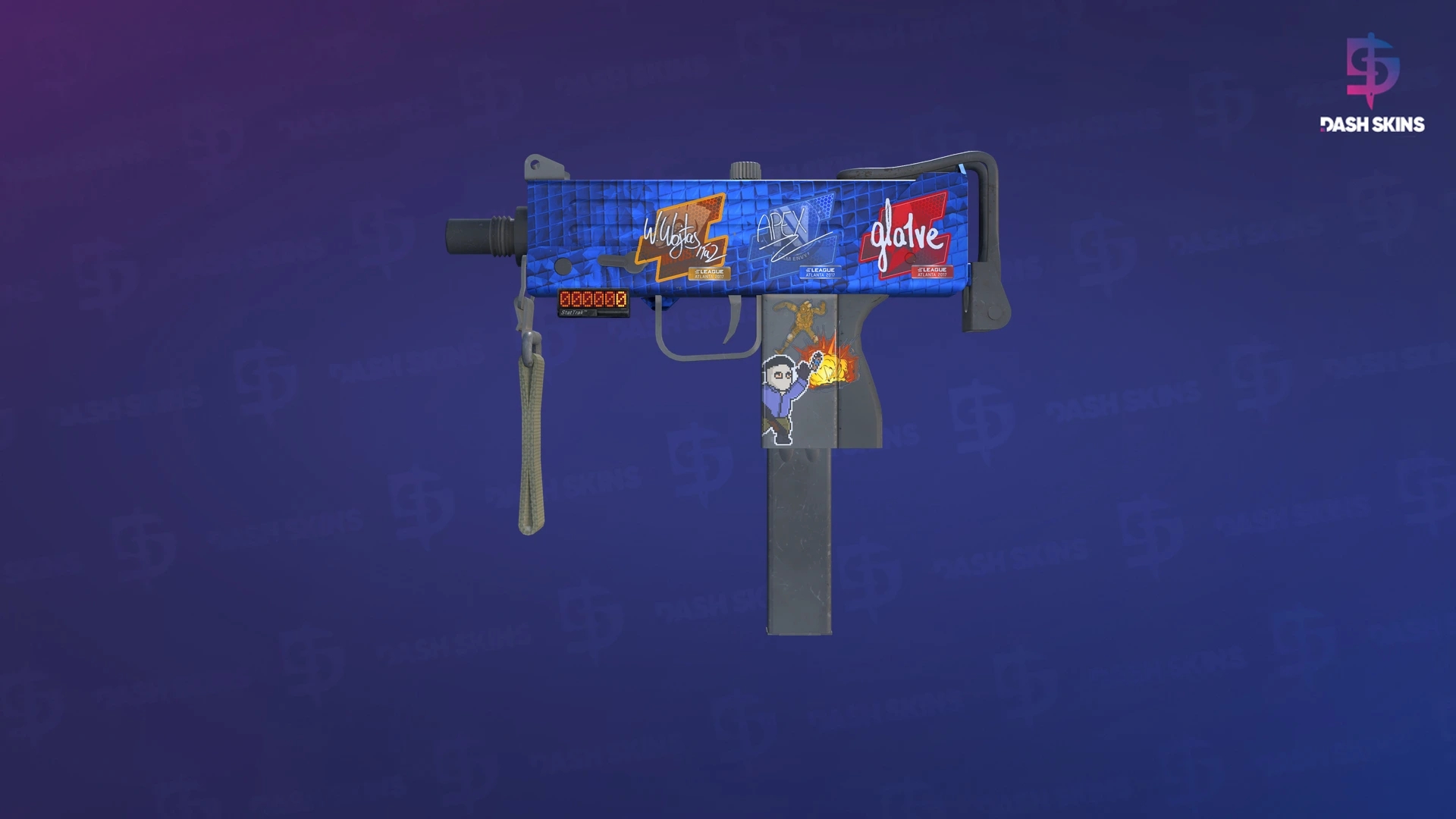 StatTrak™ MAC-10 | Lapis Gator (Minimal Wear) Screenshot Playside