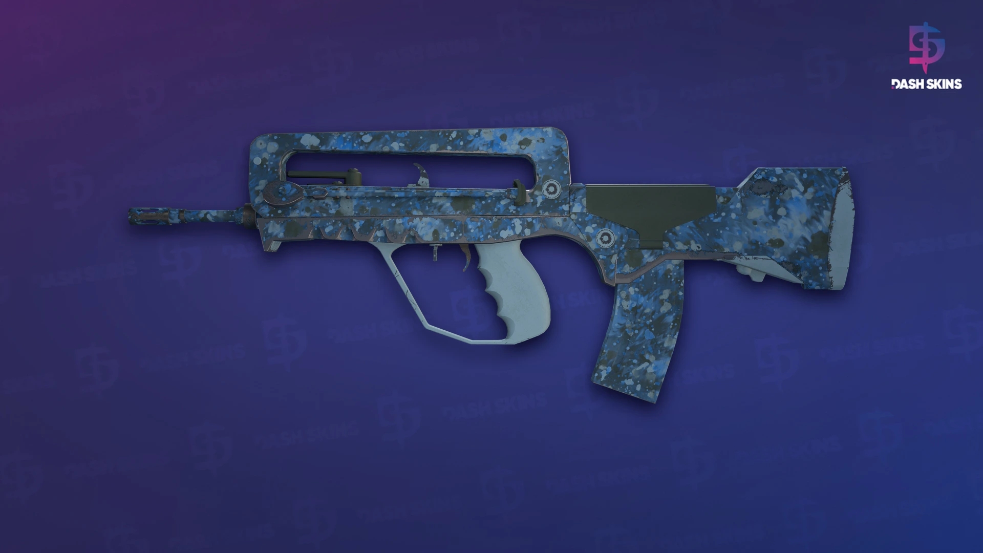 FAMAS | Cyanospatter (Minimal Wear) Screenshot Playside