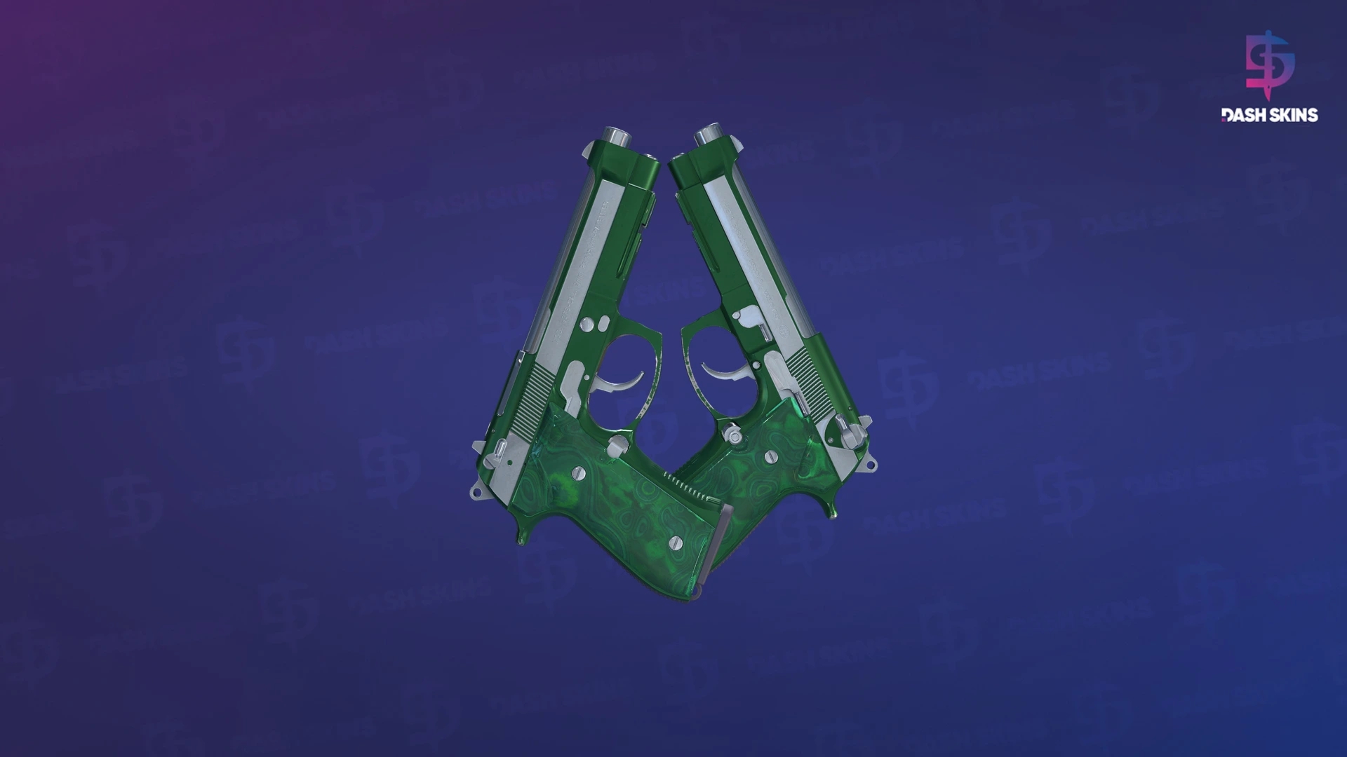 Dual Berettas | Polished Malachite (Minimal Wear) Screenshot Playside