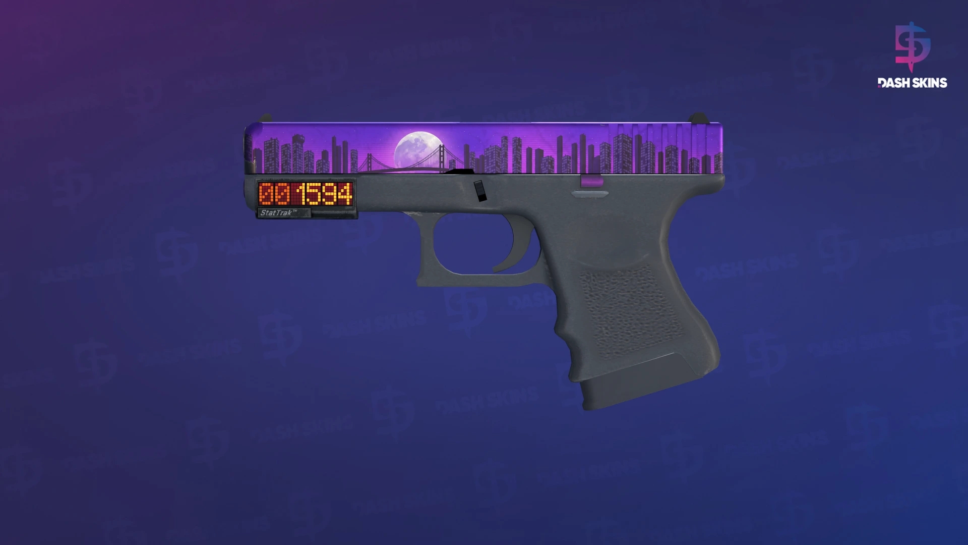 StatTrak™ Glock-18 | Moonrise (Minimal Wear) Screenshot Playside