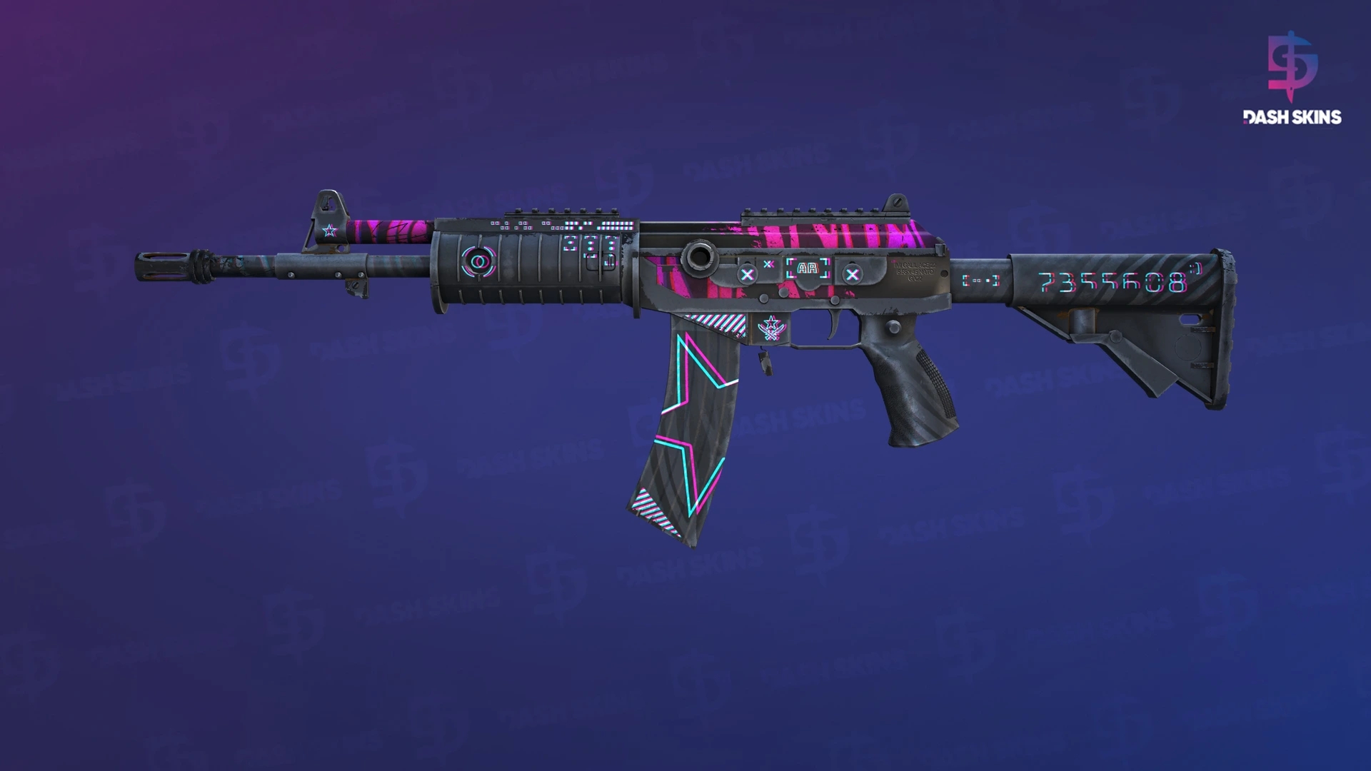 Galil AR | Chromatic Aberration (Battle-Scarred) Screenshot Playside